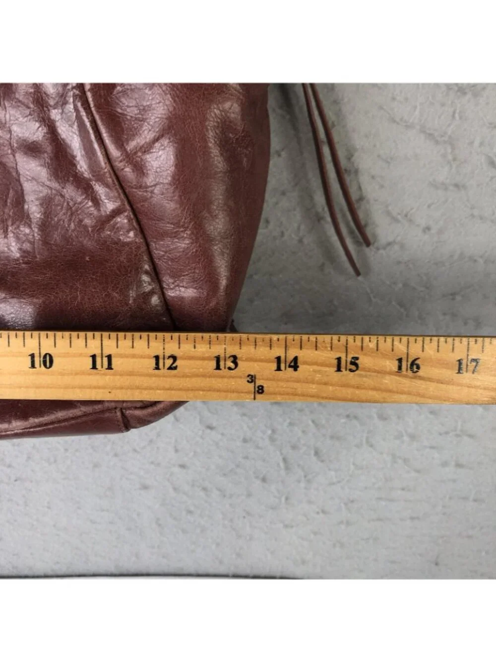Hobo Shoulder Bag Womens Large Brown Leather Zip Top Pockets Slouchy Casual
